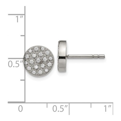 Stainless Steel CZ Stud Earrings – view 5