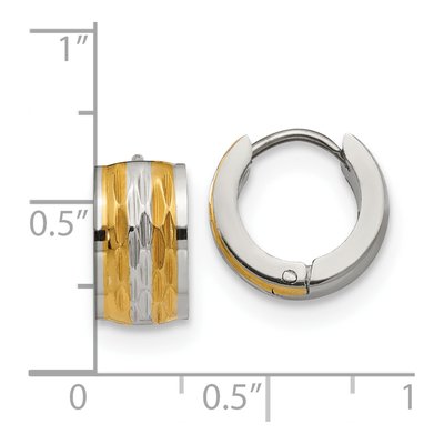Stainless Steel 13mm Huggie Hoop Earrings – view 5