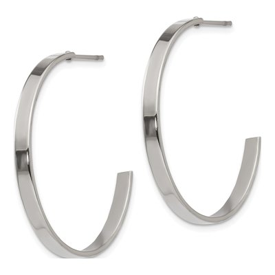 Stainless Steel 32mm Hoop Earrings – view 5