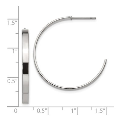 Stainless Steel 32mm Hoop Earrings – view 7