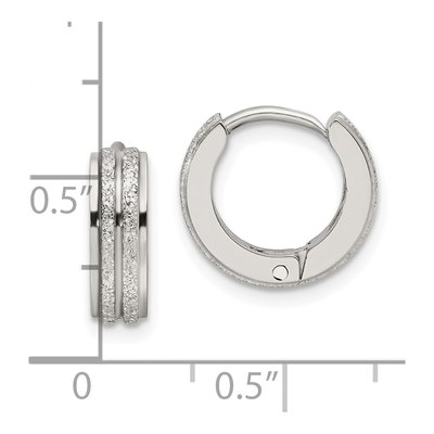 Stainless Steel 13mm Huggie Hoop Earrings – view 5