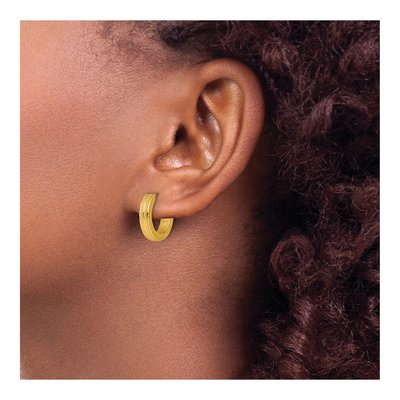 Stainless Steel 13mm Huggie Hoop Earrings – view 4