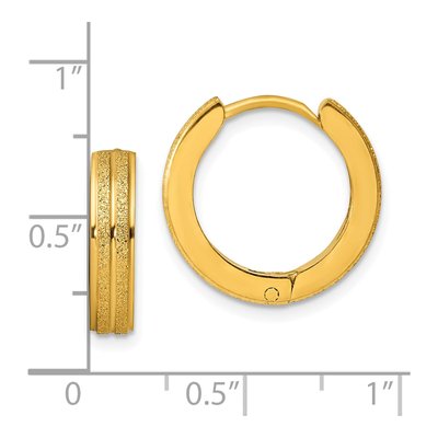 Stainless Steel 13mm Huggie Hoop Earrings – view 5