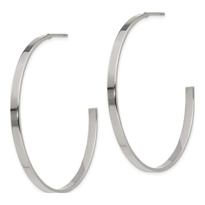 Stainless Steel 42mm Hoop Earrings – view 5
