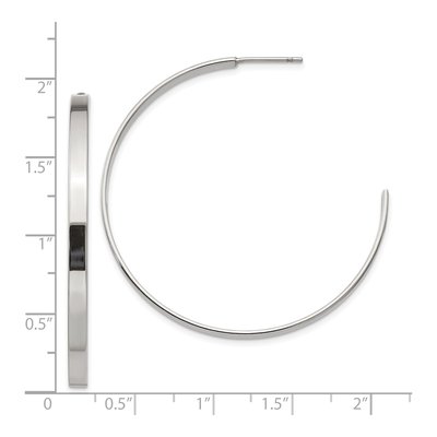 Stainless Steel 42mm Hoop Earrings – view 7