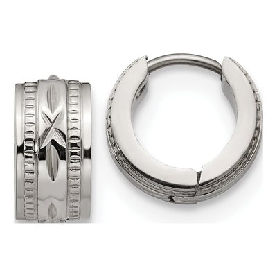 Stainless Steel 12mm Huggie Hoop Earrings