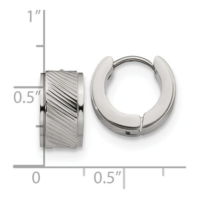 Stainless Steel 12mm Huggie Hoop Earrings – view 5