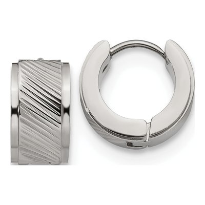 Stainless Steel 12mm Huggie Hoop Earrings