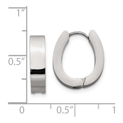 Stainless Steel 15mm Huggie Hoop Earrings – view 5