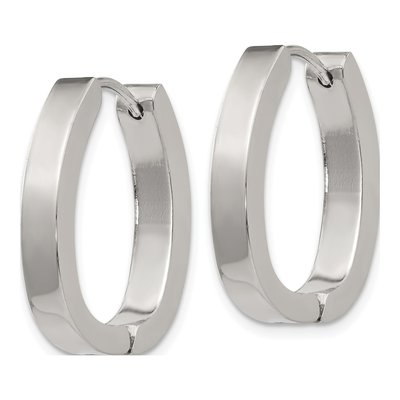 Stainless Steel 22mm Huggie Hoop Earrings – view 3