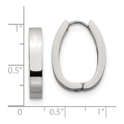 Stainless Steel 22mm Huggie Hoop Earrings – view 5