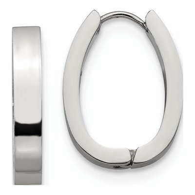 Stainless Steel 22mm Huggie Hoop Earrings