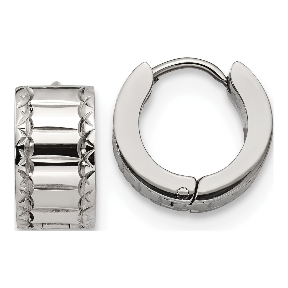Stainless Steel 13mm Huggie Hoop Earrings