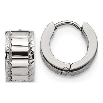 Stainless Steel 13mm Huggie Hoop Earrings