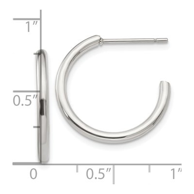 Stainless Steel 20mm Hoop Earrings – view 7