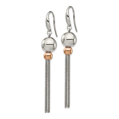 Stainless Steel IP Dangle Earrings – view 3