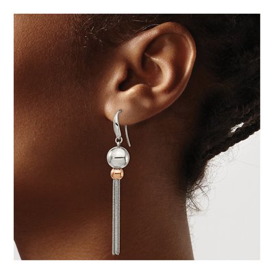 Stainless Steel IP Dangle Earrings – view 4