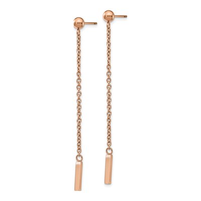 Stainless Steel IP Bar Dangle Earrings – view 3