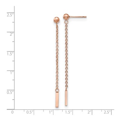 Stainless Steel IP Bar Dangle Earrings – view 5
