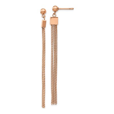 Stainless Steel IP Dangle Earrings