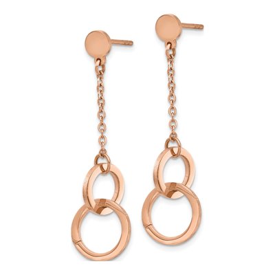 Stainless Steel IP Dangle Earrings – view 3