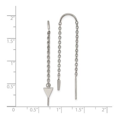 Stainless Steel Triangle Threader Earrings – view 5