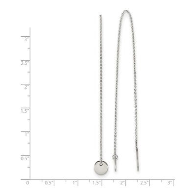 Stainless Steel Disc Threader Earrings – view 5