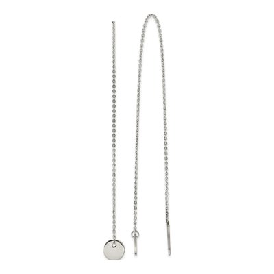 Stainless Steel Disc Threader Earrings