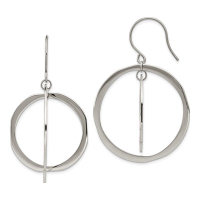 Stainless Steel Circle Dangle Earrings