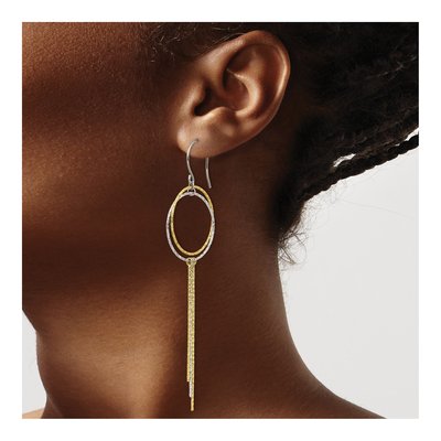 Stainless Steel IP Dangle Earrings – view 4