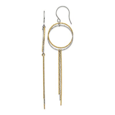 Stainless Steel IP Dangle Earrings