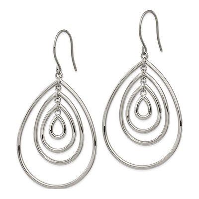 Stainless Steel Dangle Earrings – view 3