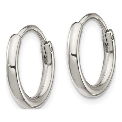 Stainless Steel 14mm Endless Hoop Earrings – view 3