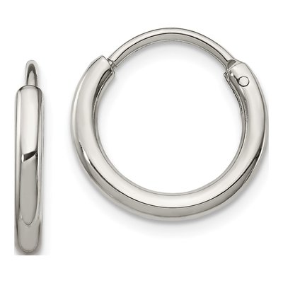 Stainless Steel 14mm Endless Hoop Earrings