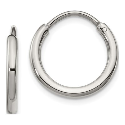 Stainless Steel 16mm Endless Hoop Earrings