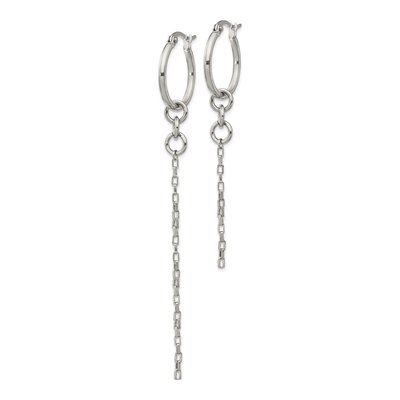 Stainless Steel Long Dangle Earrings – view 3