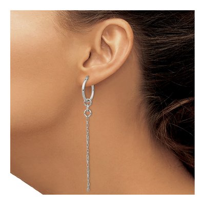 Stainless Steel Long Dangle Earrings – view 4