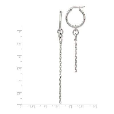 Stainless Steel Long Dangle Earrings – view 5