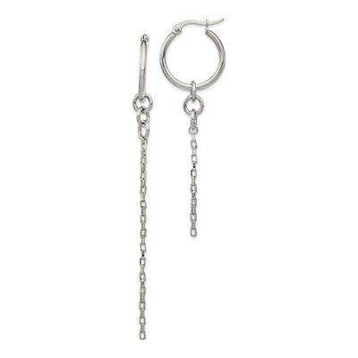 Stainless Steel Long Dangle Earrings