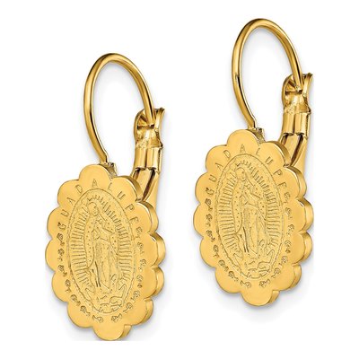 Stainless Steel Guadalupe Leverback Earrings – view 3