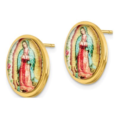 Stainless Steel Our of Guadalupe Stud Earrings – view 3
