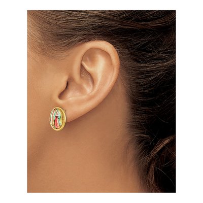 Stainless Steel Our of Guadalupe Stud Earrings – view 4