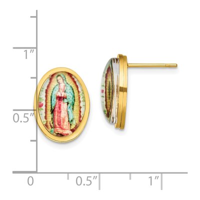 Stainless Steel Our of Guadalupe Stud Earrings – view 5