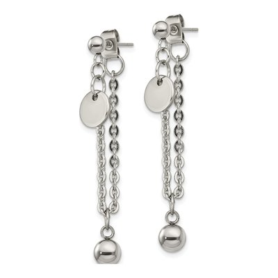 Stainless Steel Dangle Earrings – view 3
