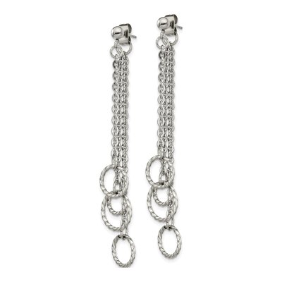 Stainless Steel Multi Circles Dangle Earrings – view 3