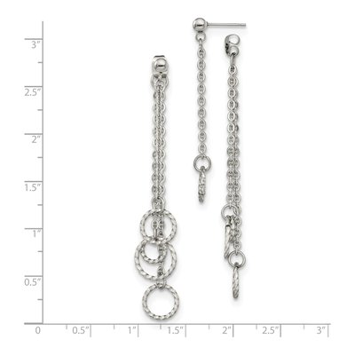 Stainless Steel Multi Circles Dangle Earrings – view 5