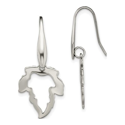 Stainless Steel Leaf Dangle Earrings