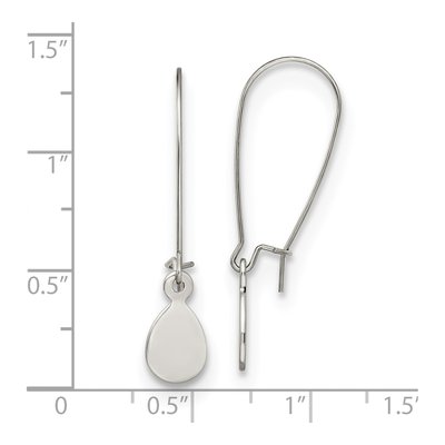 Stainless Steel Teardrop Dangle Earrings – view 5