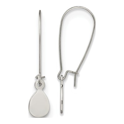 Stainless Steel Teardrop Dangle Earrings
