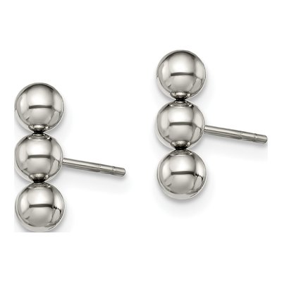 Stainless Steel Ball Stud Earrings – view 3